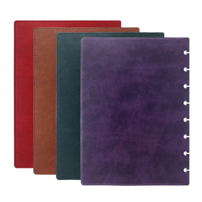 Mushroom Hole Notebook Cover Leather Loose-Leaf Notebook