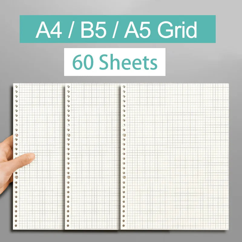 A5 B5 A4 Transparent Loose Leaf Binder Planner