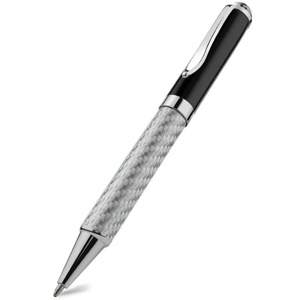 STONEGO Carbon Fiber Signature Pen, Premium Metal Gel Ink Pens Micro Point 0.5mm Black Ink Smooth Writing Ball Pen