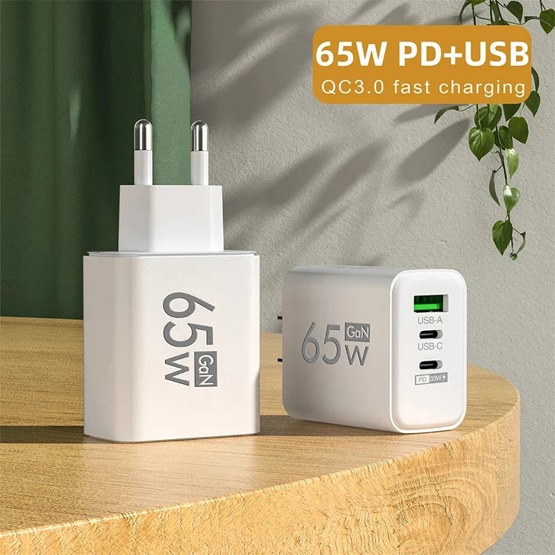 GaN Fast Charging 65W USB Type C Charger