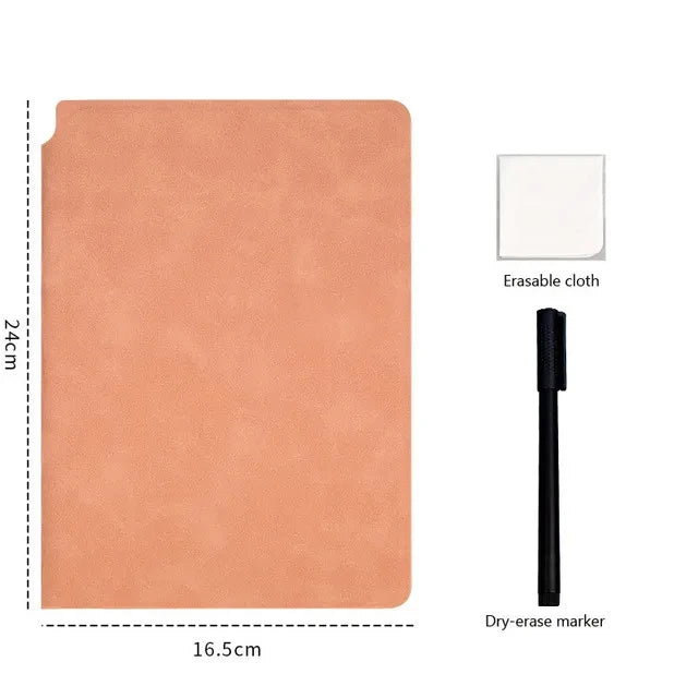 A5 Reusable Whiteboard Notebook Memo Book W Whiteboard Pen Erasing Cloth