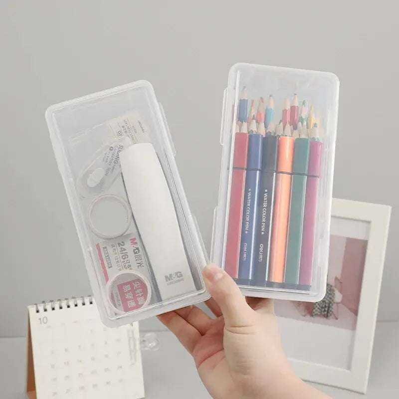 Large Capacity Transparent Stationery Case