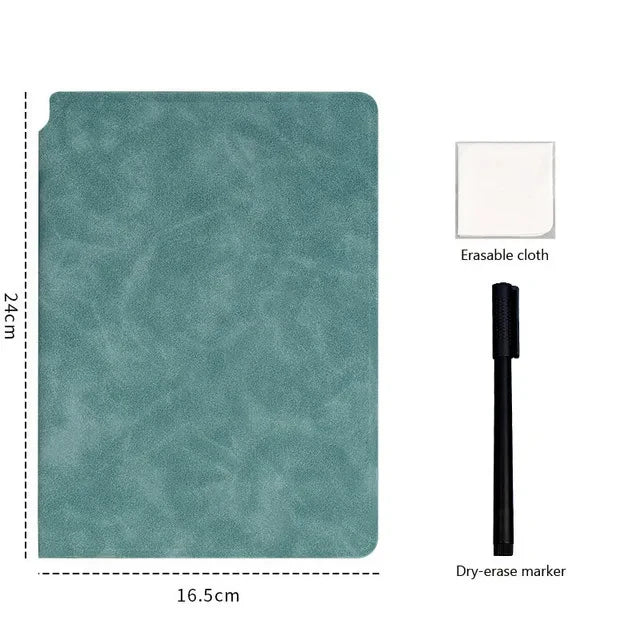 A5 Reusable Whiteboard Notebook Memo Book W Whiteboard Pen Erasing Cloth