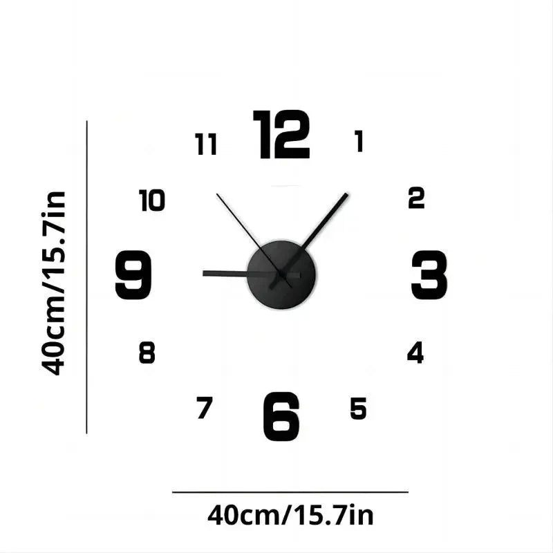 3D Creative Frameless DIY Wall Hanging Clock