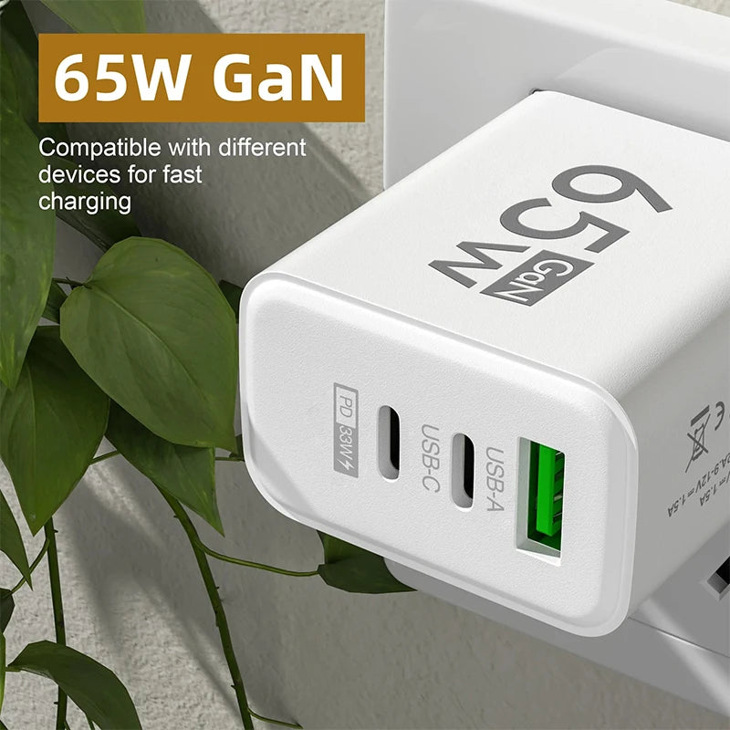 GaN Fast Charging 65W USB Type C Charger