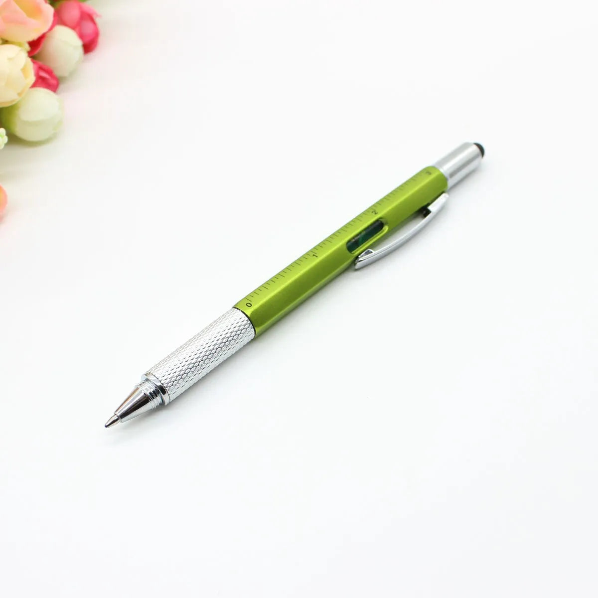 7 in 1 Multifunctional Pen Touch Screen Stylus Pen with Screwdriver Ruler Level