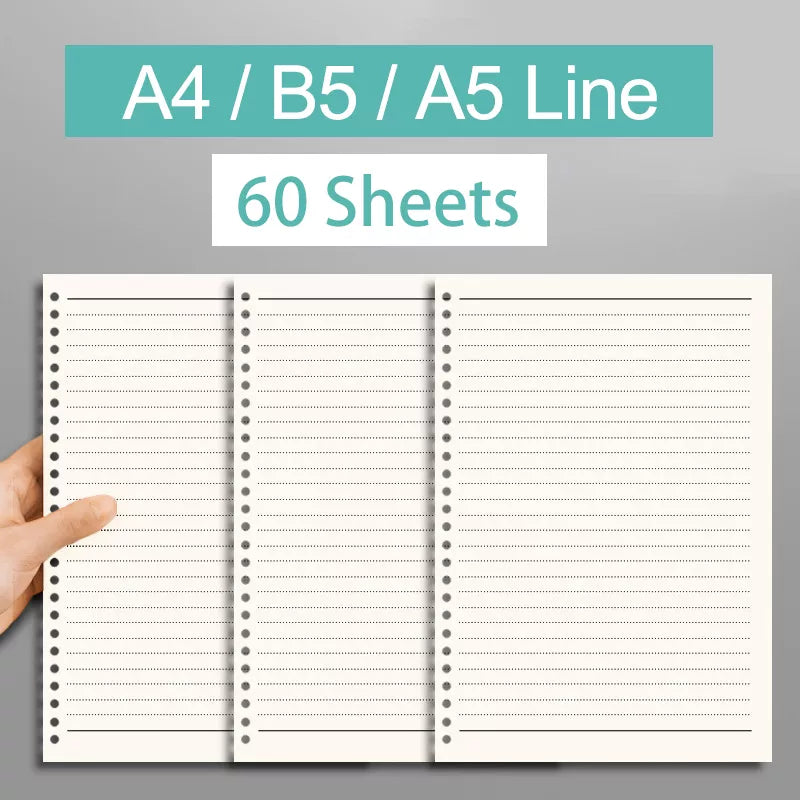 A5 B5 A4 Transparent Loose Leaf Binder Planner