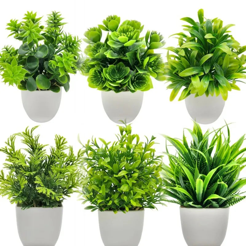 1pc Artificial Plants with Plastics Pots