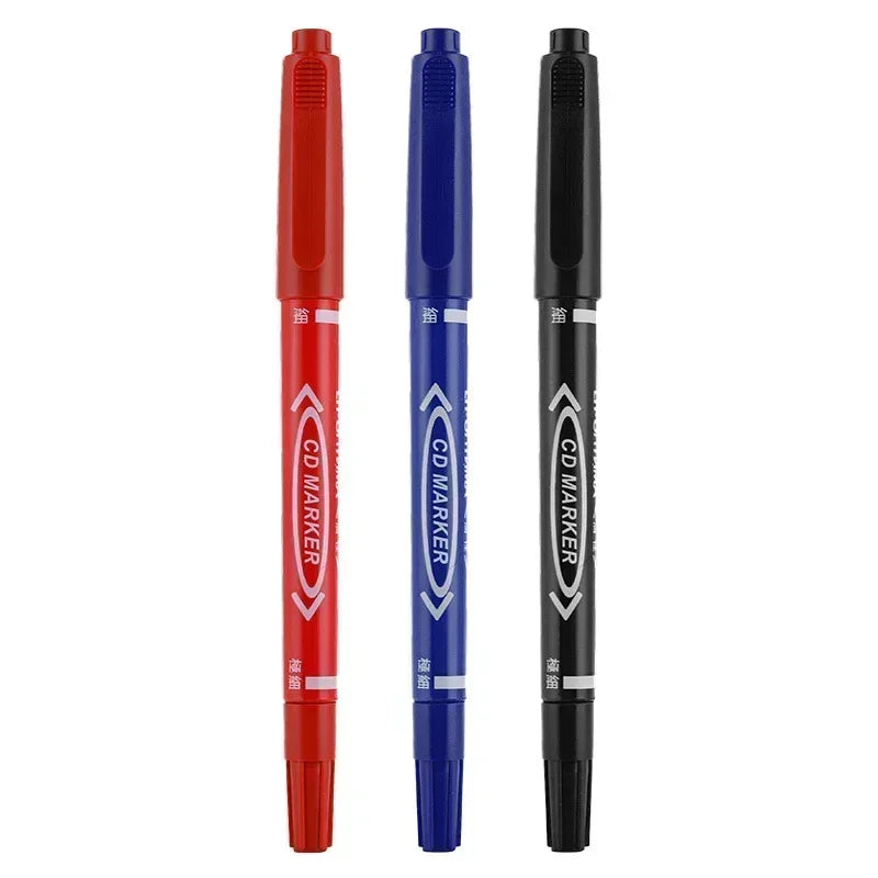 5/10 Pcs Twin Tip Permanent Marker Black/Blue/Red