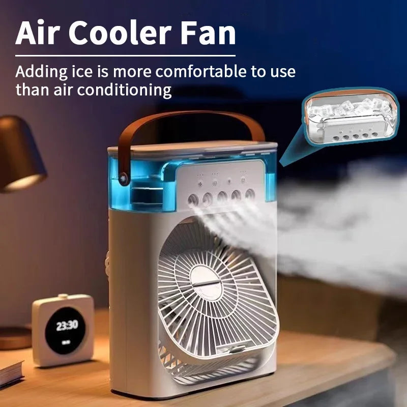 3 In 1 Fan: Air Conditioner, LED Night Light, Portable Humidifier