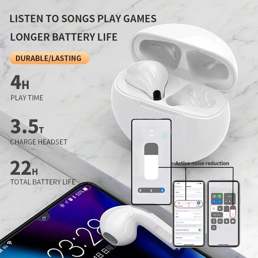 Original Pro 6 TWS Wireless Bluetooth Earphones